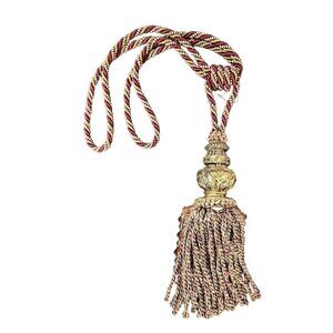 Elegant Decorative Tassel With Beaded Accents & Ornate Knot Design